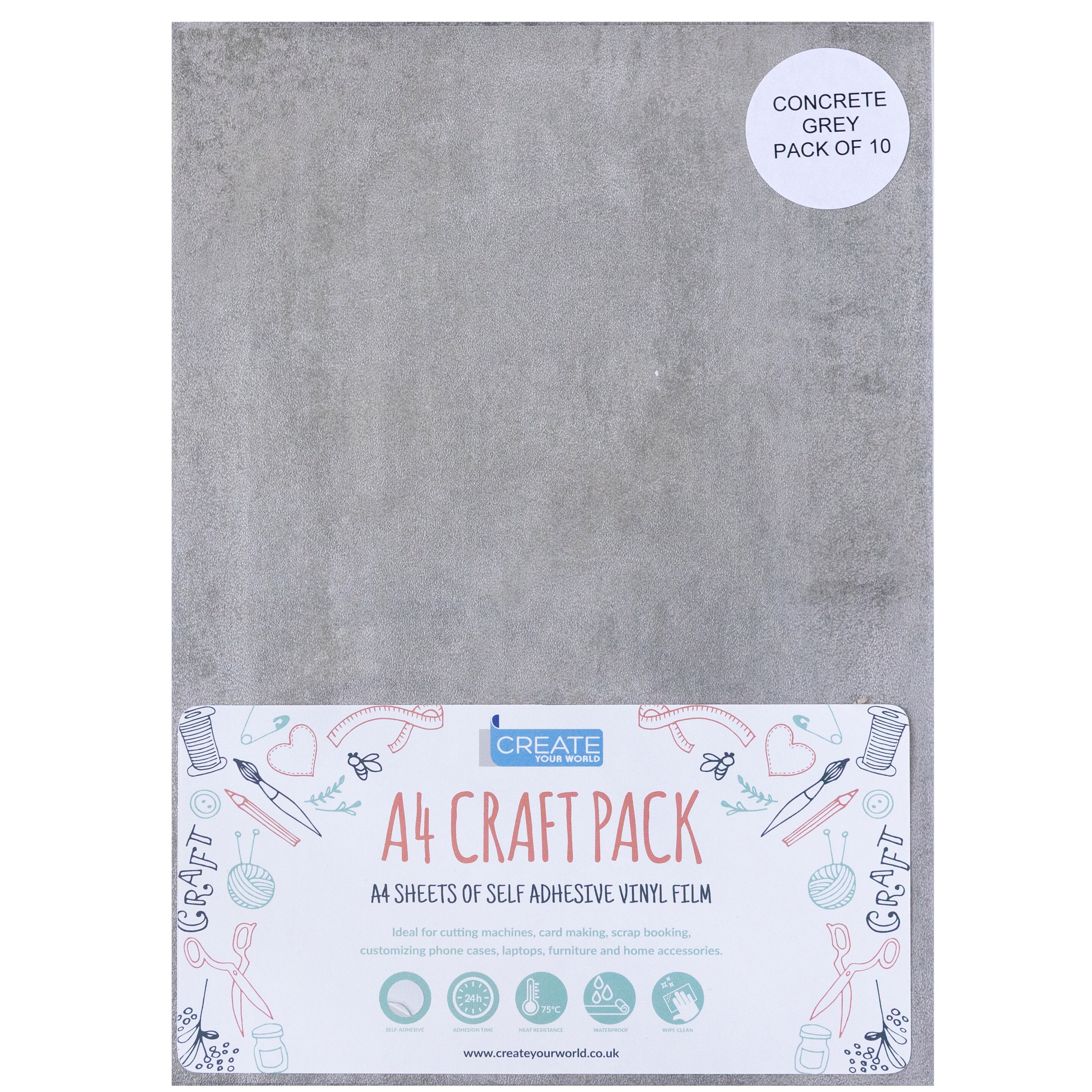 Dc Fix Self Adhesive Vinyl Sheets Craft Pack Concrete Etsy 日本