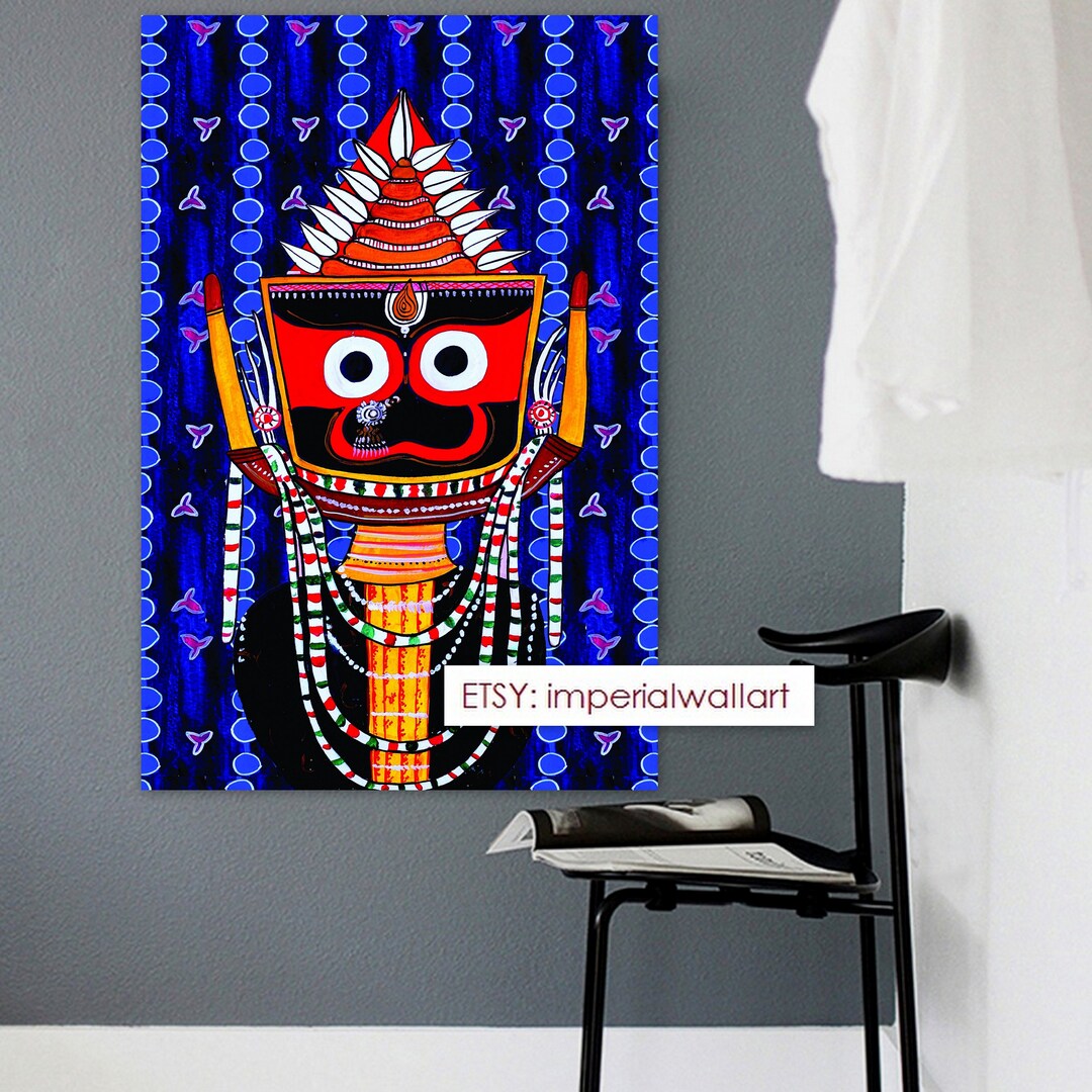 Lord Jagannath Hinduism Buddhism Indian Handmade Canvas Etsy