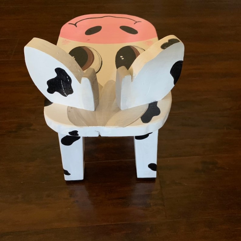 Animal Chair Barnyard Animal Stool Cow Chairstool Toddler cow chairStool Farm Animal Cow Chair Kid Chairs