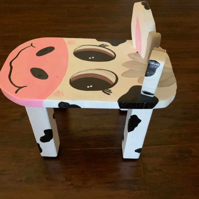 Animal Chair Barnyard Animal Stool Cow Chairstool Toddler cow chairStool Farm Animal Cow Chair Kid Chairs