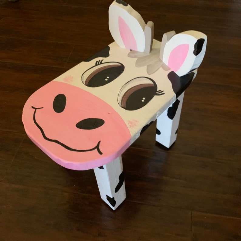 Animal Chair Barnyard Animal Stool Cow Chairstool Toddler cow chairStool Farm Animal Cow Chair Kid Chairs