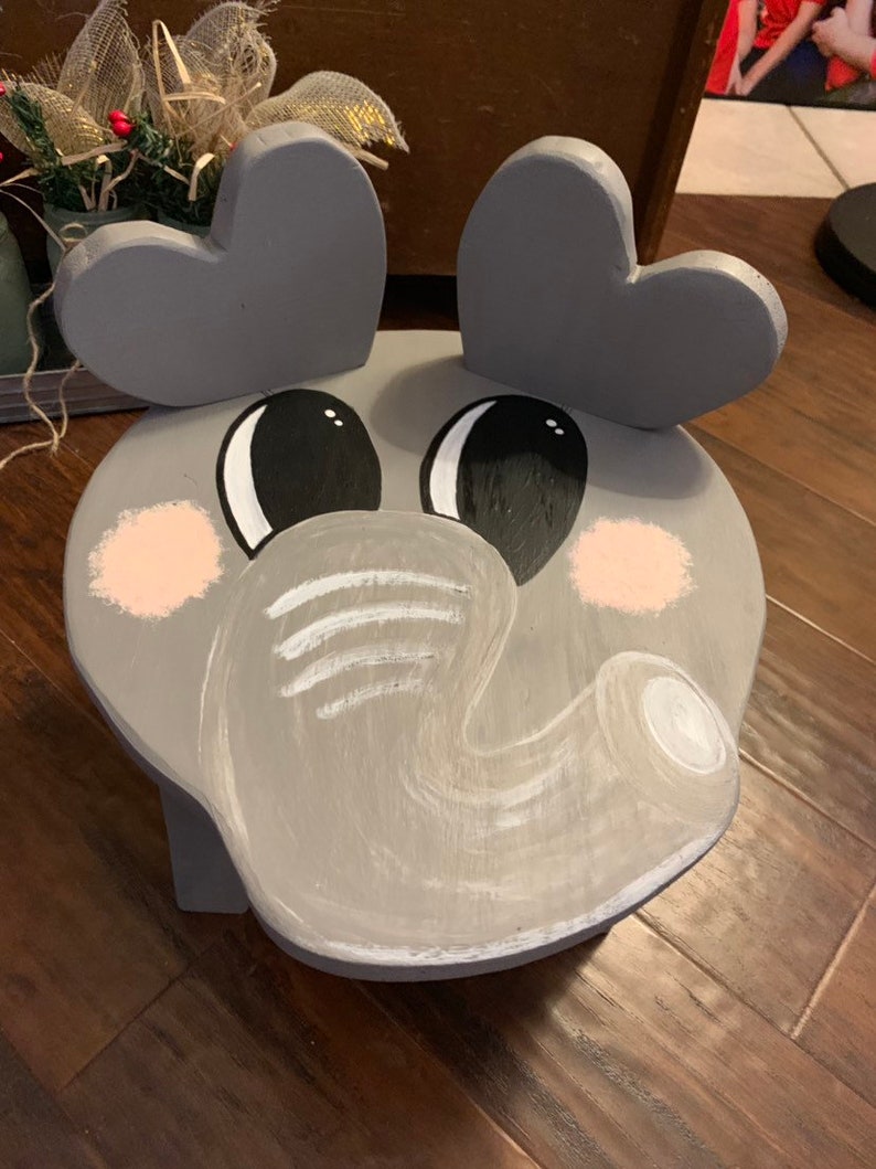 Animal Chair Elephant Toddler Kids Wooden Gray Image 0