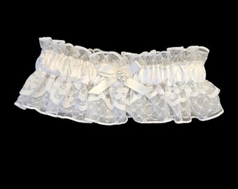 CUSTOM BRIDAL GARTER from wedding gown