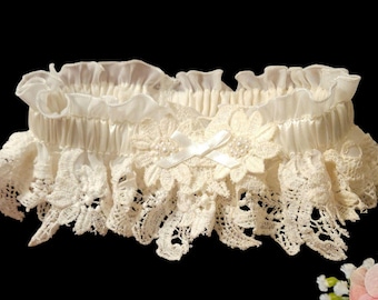 CUSTOM BRIDAL GARTER from wedding gown