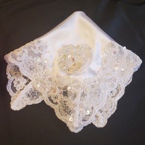 Custom Bridal Handkerchief from Wedding Gown