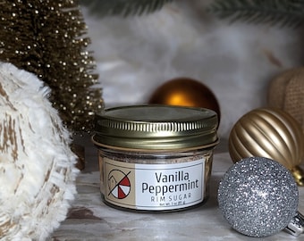 Vanilla Peppermint Rim Sugar - 3 oz.