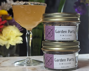 Garden Party Floral Cocktail Rim Sugar 3 oz.