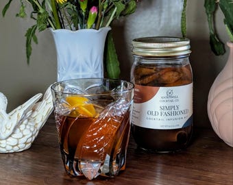Old Fashioned Cocktail Infusion Kit: Whiskey, Dried Oranges, Recipes Included