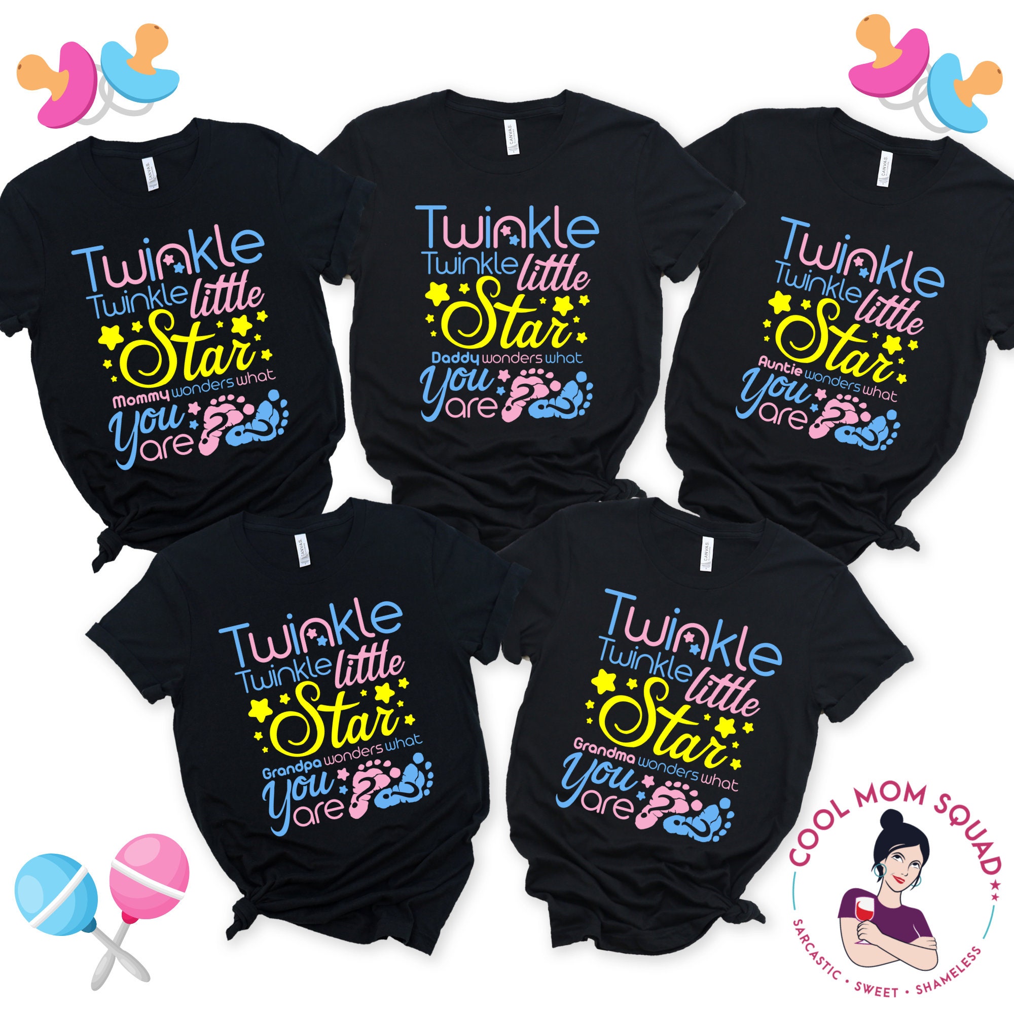 Family Gender Reveal Party Shirts, Twinkle Twinkle Little Star Gender…