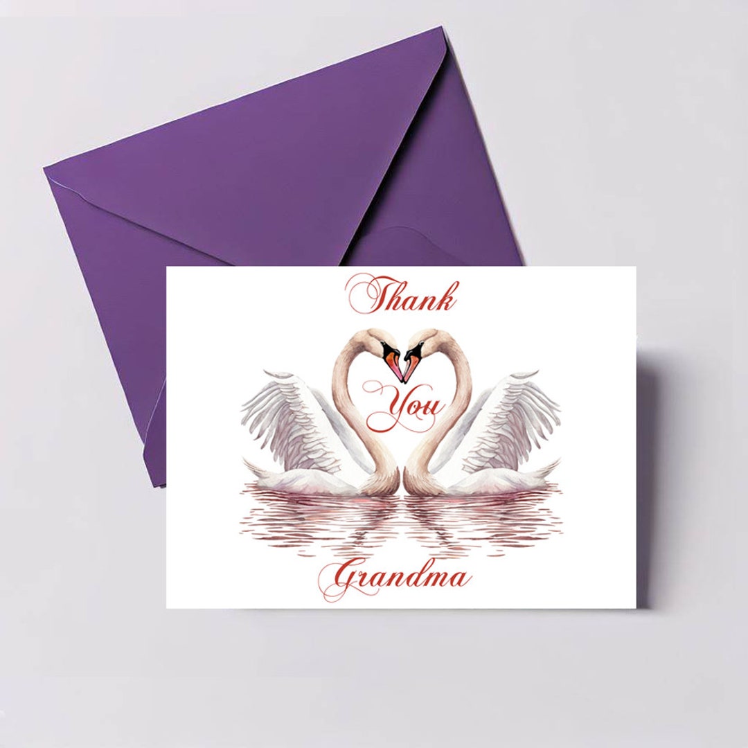 Grandma Thank You Card Printable Download Family - Etsy