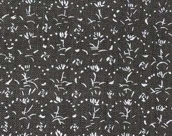 Nani Iro Fabric Linen Hakko C Black and White Print from Japan by the Half Yard