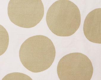 Cotton Corduroy Fabric from Japan, by the Half Yard, Big Dots Pinwale Cord — Beige
