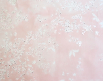 Nani Iro Organic Cotton Lawn Fabric, Lei Nani Pink Floral Print A by the Half Yard
