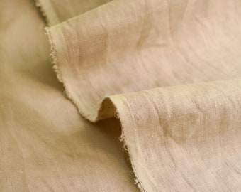 Japanese Linen Fabric Nani Iro Colors by Naomi Ito, Ash Beige by the Half Yard