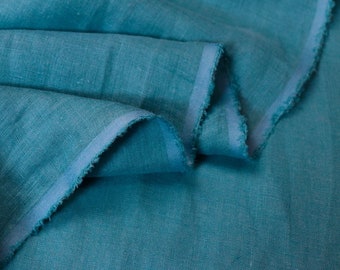 Naomi Ito Linen Fabric by Nani Iro, Peacock Green, by the Half Yard