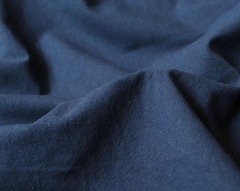 Japanese Linen Cotton Fabric, Dark Indigo-ish Blue Canvas by the Yard