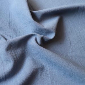 Japanese Canvas Linen Cotton Fabric, by the Half Yard, Mid-Blue