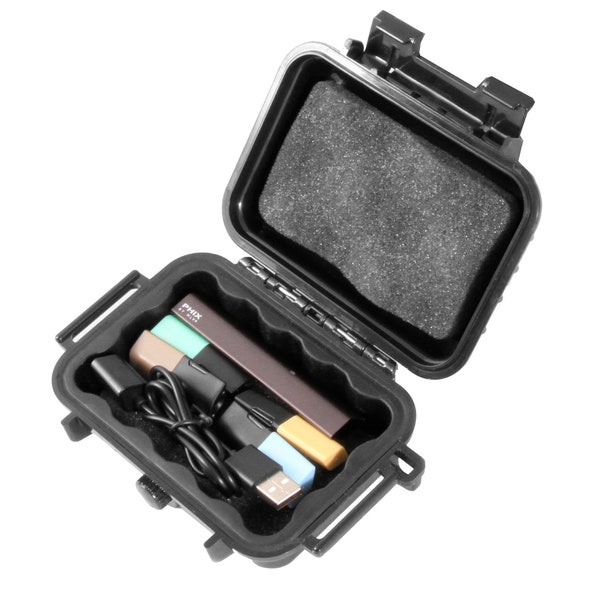 CLOUD/TEN Waterproof Pod Vape Case Fits the Kilo 1K VPod Vape , SMOK Infinix , Juul Case , KandyPens Rubi and More - Includes Stash Box Only