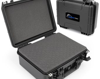 CLOUD/TEN 16” Smell Proof Hard Case | Odor-Blocking Airtight Box for 13.5” Water Pipes, Rigs & Glass | Customizable Foam Travel Storage