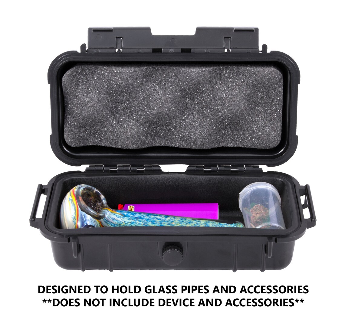 Glass Pipe / Smell Proof / Stash Box / Fits 5 / Glass Etsy