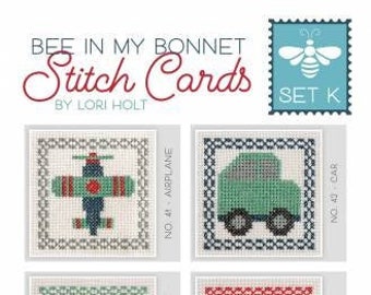 Bee In My Bonnet Stitch Cards Set K   Lori Holt - It's sew emma