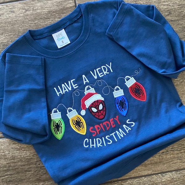 Spidey Christmas Machine embroidery Applique design