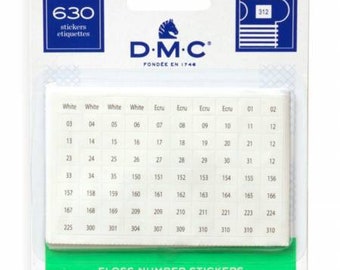 DMC  Floss Number Stickers