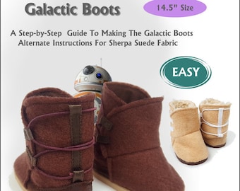 Galactic/ Winter Boots PDF sewing pattern for 14&quot; dolls such as WellieWishers and Hearts For Hearts Dolls