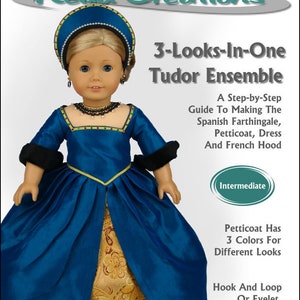 Tudor Ensemble PDF Sewing Pattern for 18" dolls such as American Girl Doll