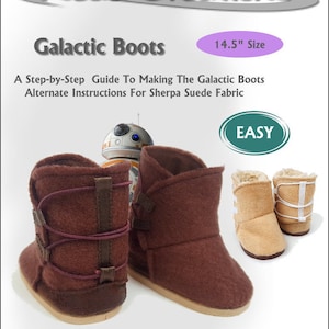 Galactic/ Winter Boots PDF sewing pattern for 14&quot; dolls such as WellieWishers and Hearts For Hearts Dolls