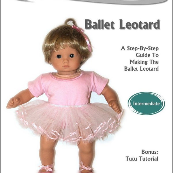 Leotard PDF sewing pattern for 15" dolls such as Bitty Baby and Bitty Twin
