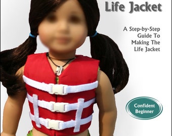 Life Jacket PDF Sewing Pattern for 18" dolls such as American Girl Doll