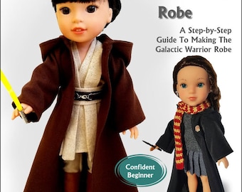 Galactic Warrior Robe PDF sewing pattern for 14" dolls such as WellieWishers and Hearts For Hearts Dolls