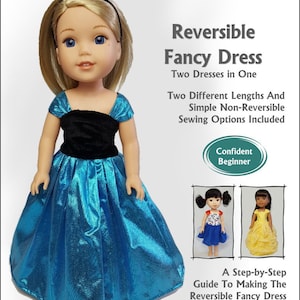 Reversible Fancy Dress PDF sewing pattern for 14.5&quot; dolls such as WellieWishers