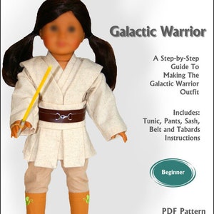 Galactic Warrior PDF Sewing Pattern for 18" dolls such as American Girl Doll