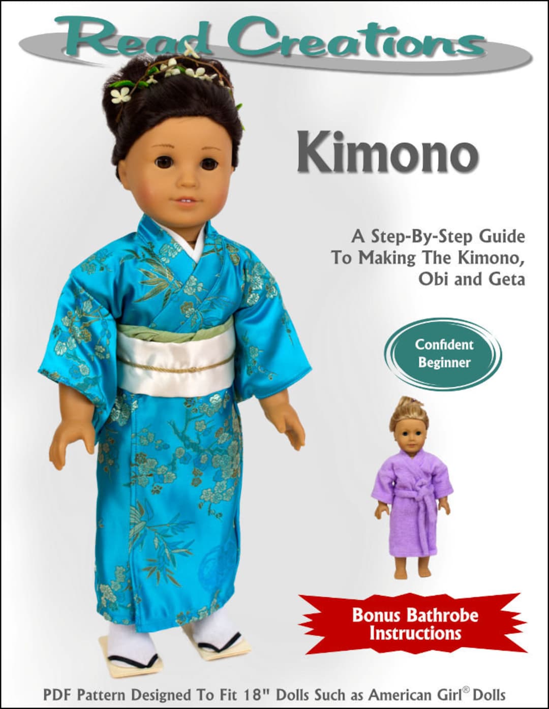 Kimono PDF Sewing Pattern for 18 Dolls Such as American Girl Doll Etsy