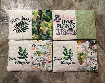 Mug Rug-For Plant Lovers- I'm a Succa for plants, Total Pothead