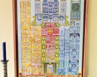 Framed Summa Theologica Cathedral Print (Framed, 24 x 36 inches)