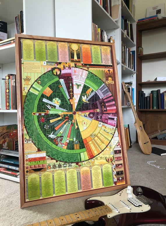 Framed Traditional Catholic Liturgical Calendar 24 X 26 Catholic Gifts Latin  Mass Christian Calendar Art Christian Year - Etsy