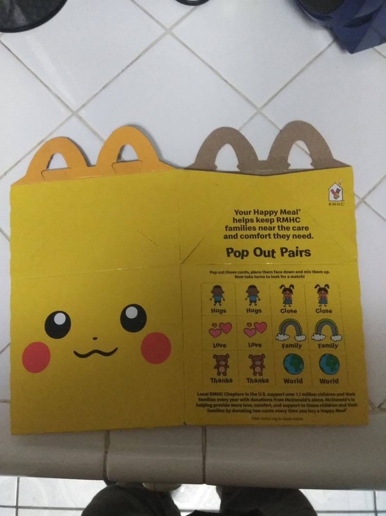 Official Pokemon Pikachu 25th Anniversary Mcdonalds Happy meal | Etsy