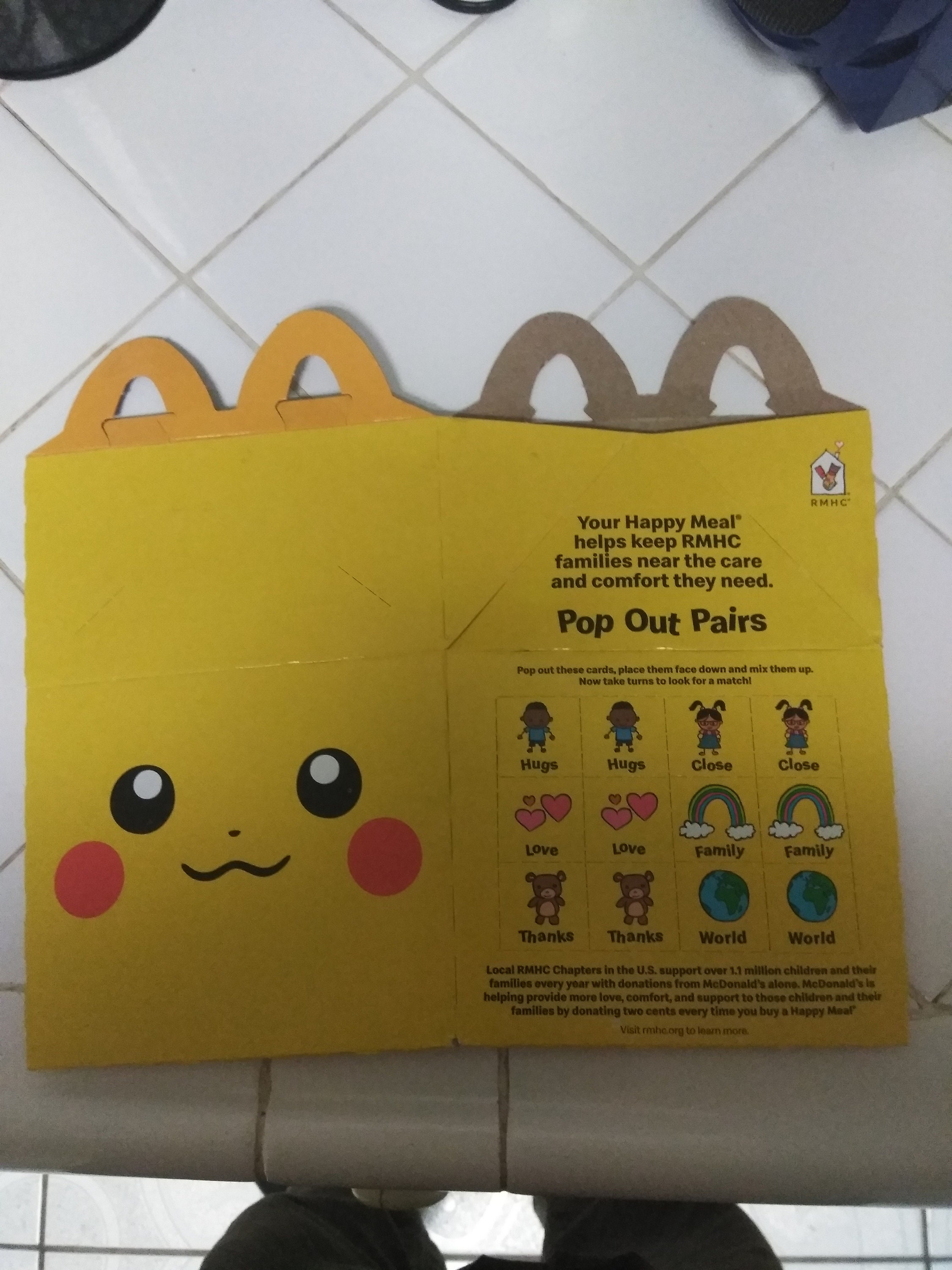 Nintendo Pokemon 25th Anniversary McDonalds Pikachu Box Toy Art Set 1 WHITE  Promo Cards 2021 Booster Pack SEALED