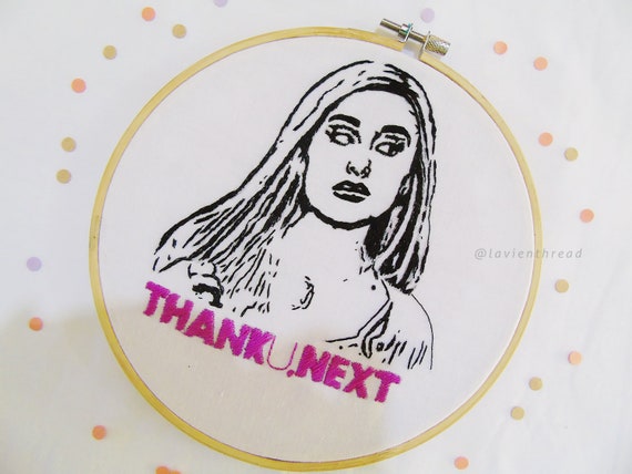Ariana Grande Thank You Next Embroidery