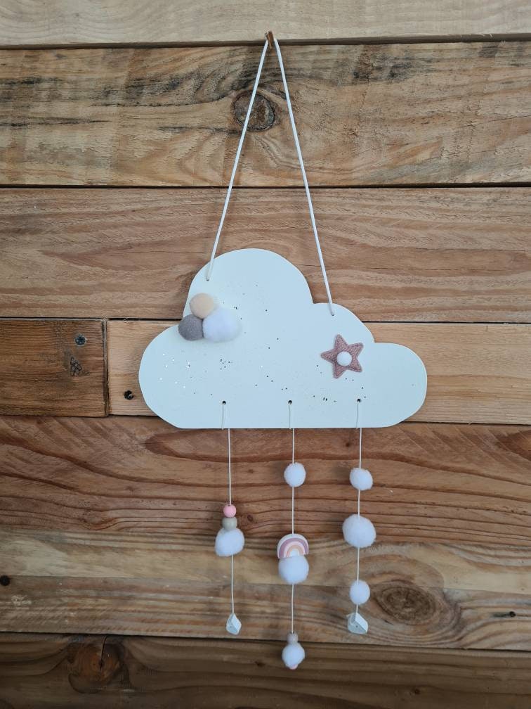 Décoration Chambre Enfant/ Nuage Pompons