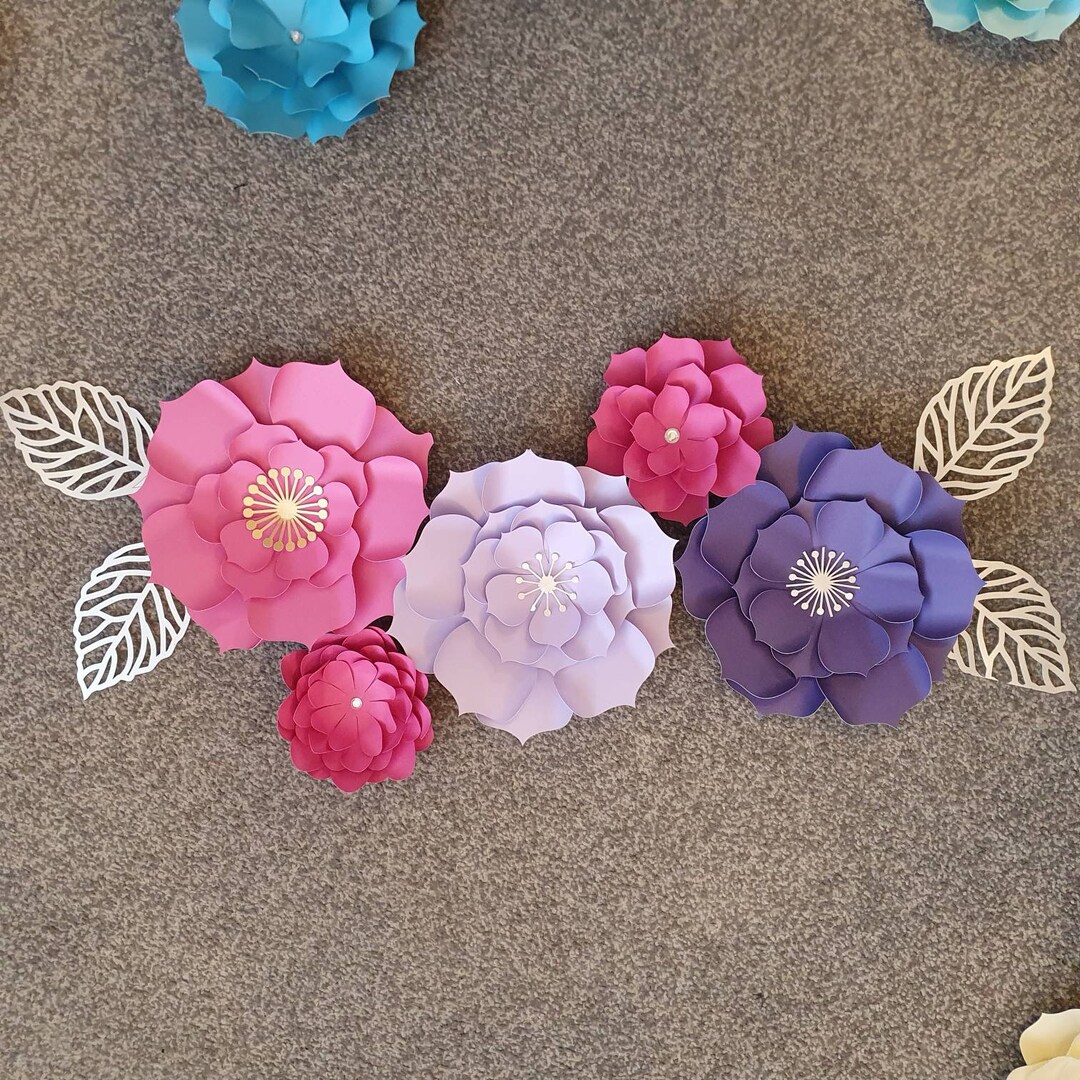 Pink and Purple/ Paper Flower Party Decoration/purple Wall Etsy UK