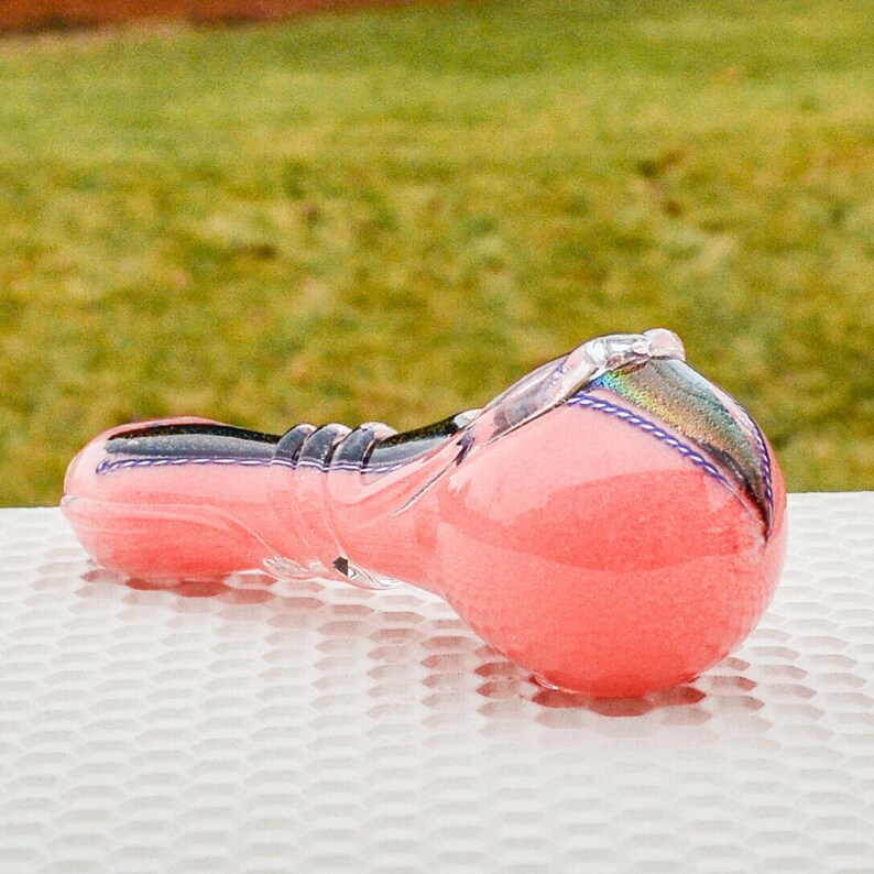 Glass Smoking Bowl Glass Spoon Pipe Tobacco Pipes 4 Smoking Pipe Pink Pipe Glass Pipes Glass Smoking Pipe Dichroic Pipe