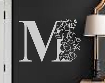Metal Floral Letter Monogram | Floral Letter | Nursery Monogram | Metal Sign | Wall Decor | Metal Wall Decor
