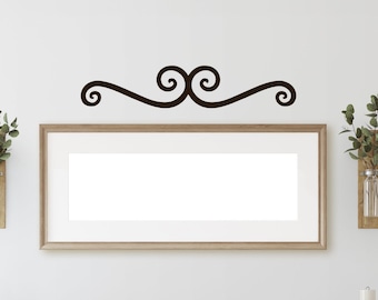 Simple Metal Scroll | Metal Home Decor | Metal Wall Decor | Farmhouse Wall Decor | Metal Accent Art |  Rustic | Elegant