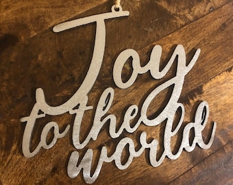 Joy to the world Ornament | Joy to the world metal sign
