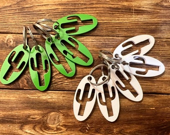 Cactus Keychains | Pack of 5 Arizona Keychains | Custom Brand Keychains | Custom Metal Keychains | Wedding Guest Gift