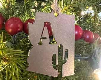 Monogram Arizona Cactus Ornament | Saguaro Cactus | Arizona Christmas | Cactus Ornament
